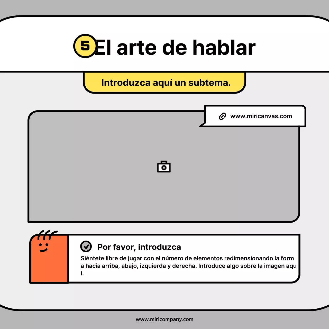 Simpáticas formas de personajes en tarjetas conceptuales naranjas y azulesNoticias Kit