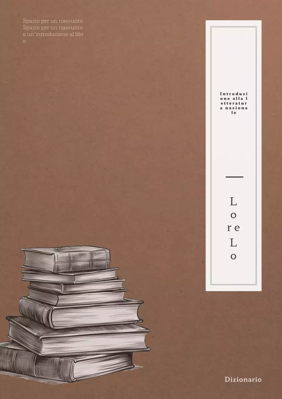 Copertina semplice e marrone per un testo di introduzione alla storia nazionale