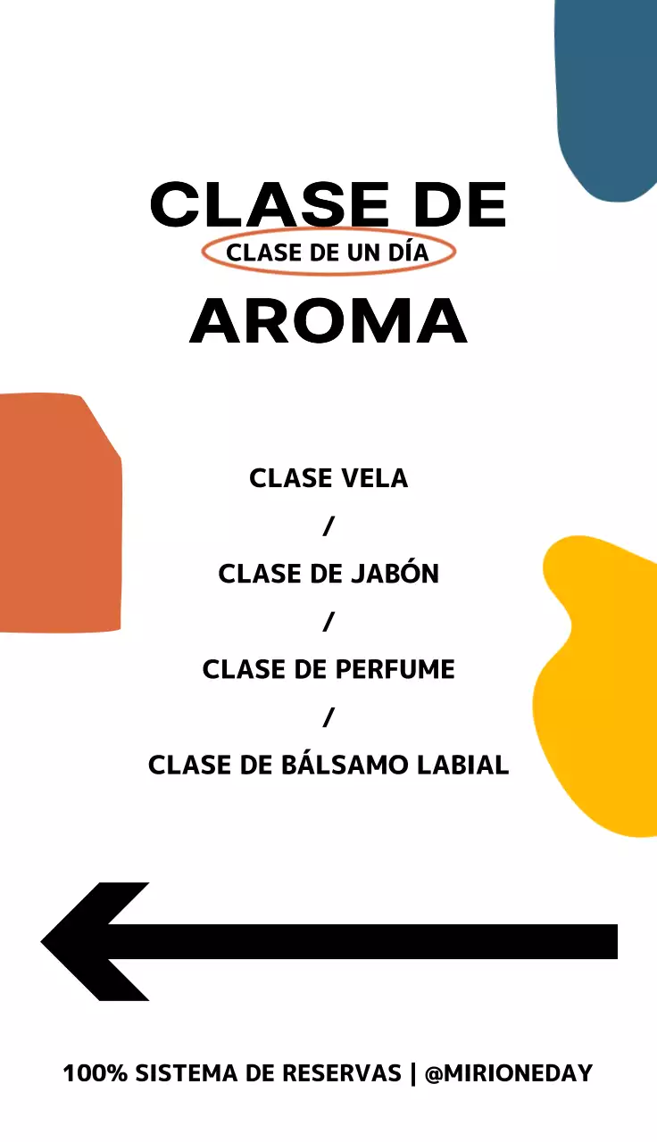 Diseño para localizador de clases de un día con formas coloridas