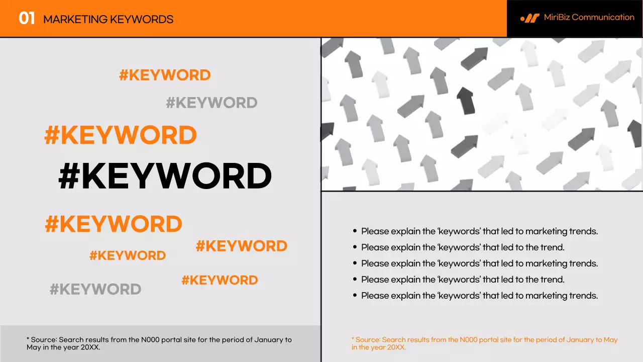 오렌지 모던 마케팅 보고서 프레젠테이션