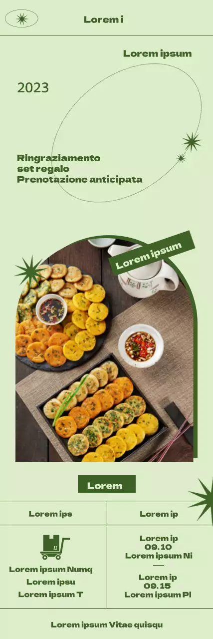 Promuovere le prenotazioni anticipate per un set artigianale assortito di semplice concezione