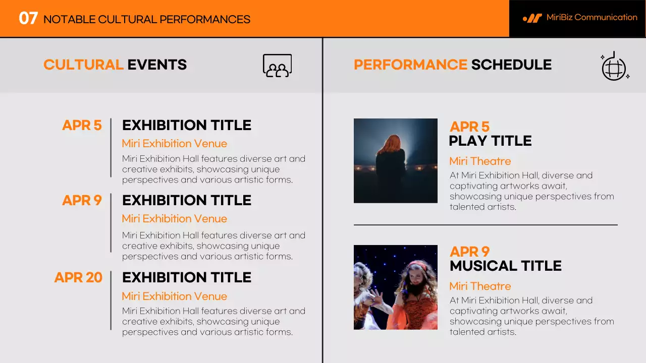 오렌지 모던 마케팅 보고서 프레젠테이션