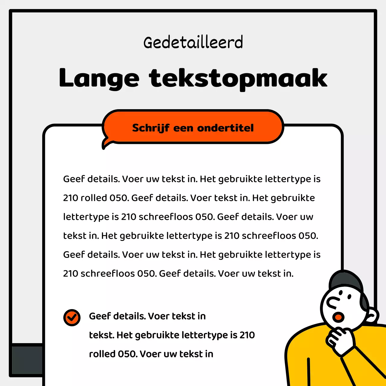 Basic en schattige illustratie met blauwe, rode en gele accenten