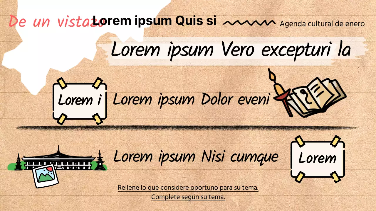 Guía de barrios de moda sobre fondo beige