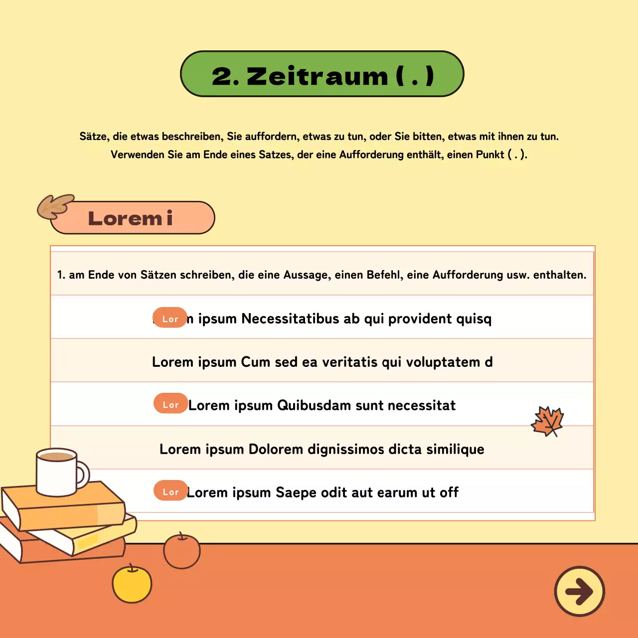 Koreanisches Sprachlehrmaterial mit niedlichen Illustrationen in Gelb und Orange