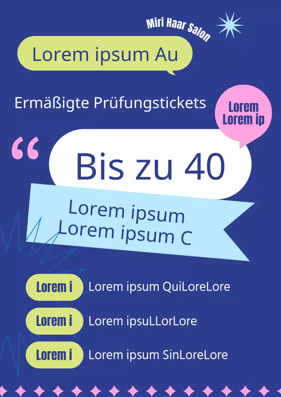 SATs-Rabattangebot für ein Kosmetikgeschäft mit fetter Schrift und farbigen Formen, um die Botschaft zu unterstreichen.