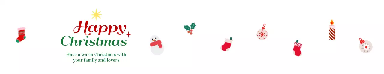 빨간색과 초록색의 해피 크리스마스