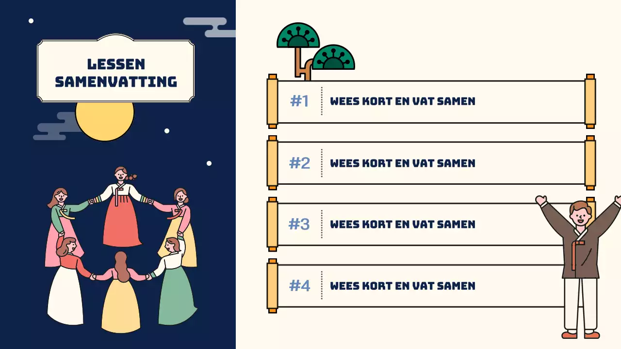 Introductie van het concept van de kleurrijke en schattige Obon-illustratiesfeer