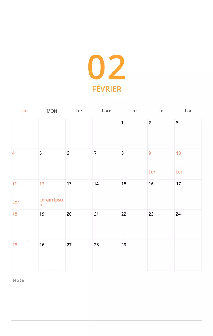 Calendrier de bureau illustré vert sur le thème de la famille