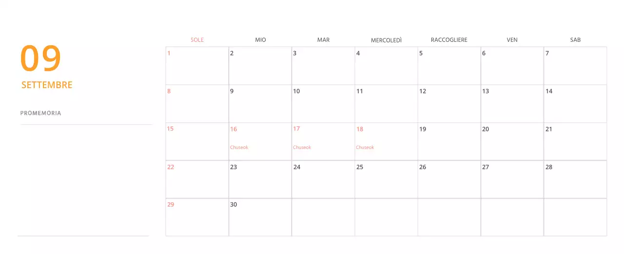 Simpatico calendario da tavolo illustrato verde a tema famiglia