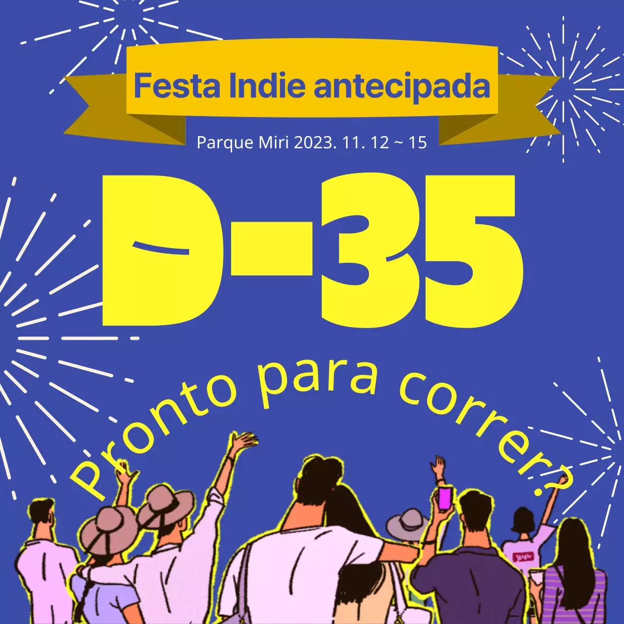 Promover um festival kitsch em azul