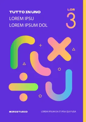 Un tocco di viola e giallo per la copertina di un testo scolastico di matematica