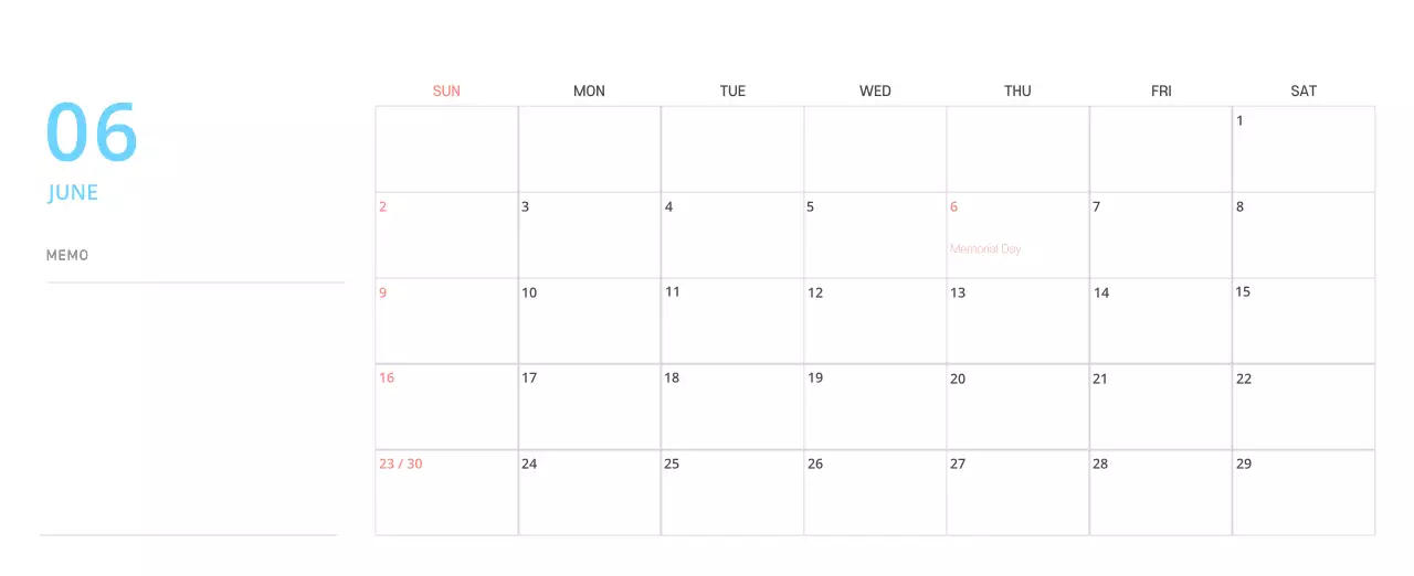 Cute illustration green family themed desk calendar