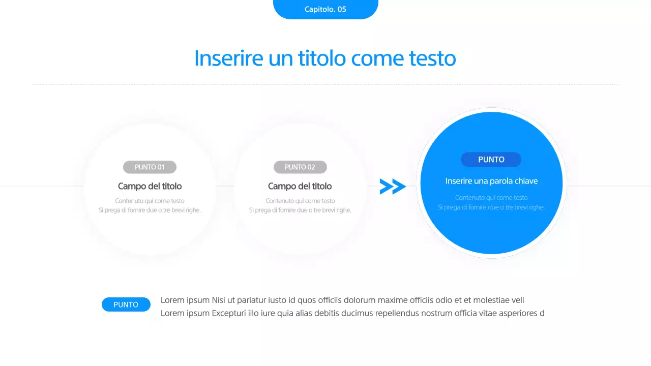 Una semplice presentazione aziendale in bianco e blu