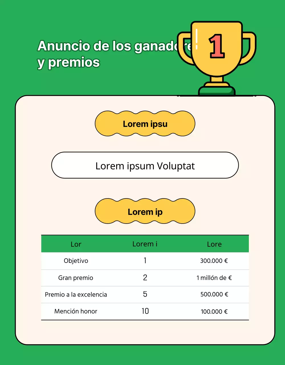 Concurso de eslóganes de ilustraciones de libros verdes y amarillos