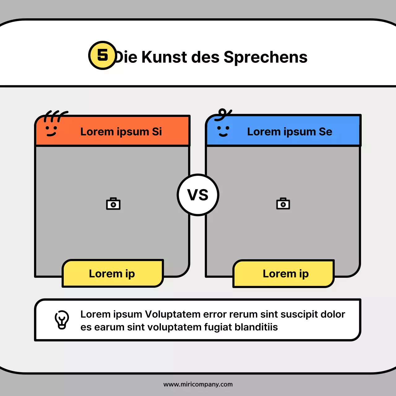 Niedliche Charakterformen in orange und blauen KonzeptkartenNews Kit