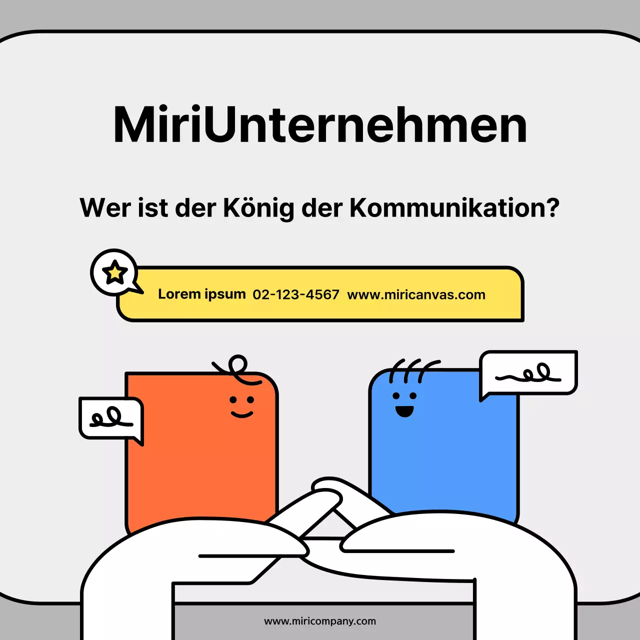 Niedliche Charakterformen in orange und blauen KonzeptkartenNews Kit