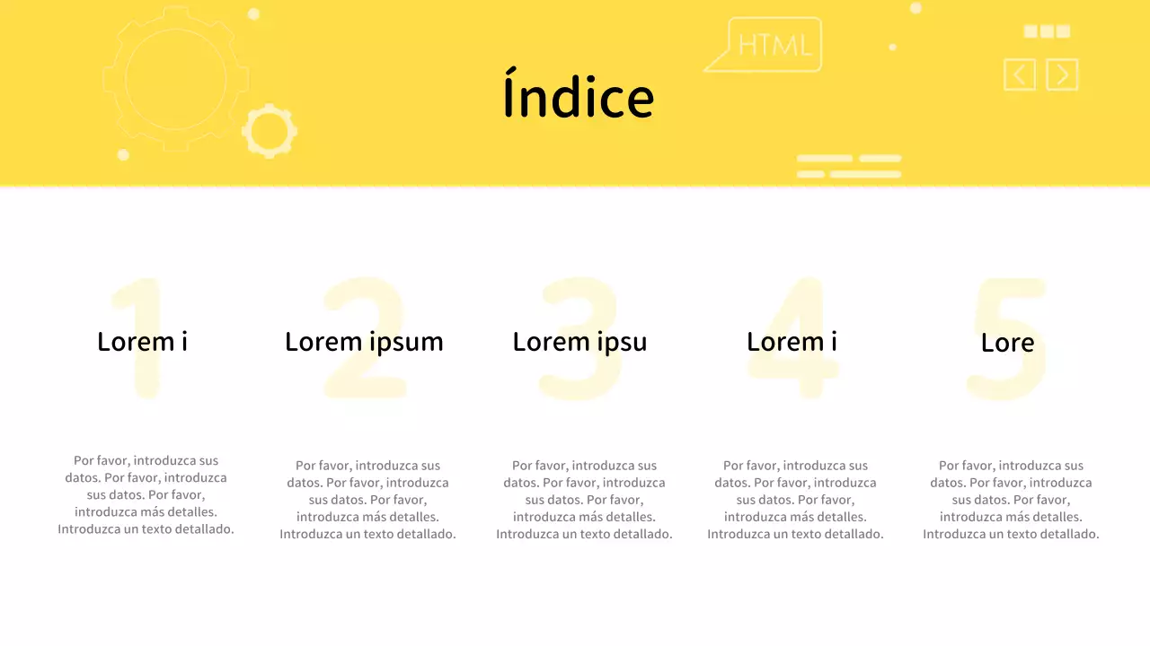 Informe simple del Cuadro de Mando de TI con fondo amarillo
