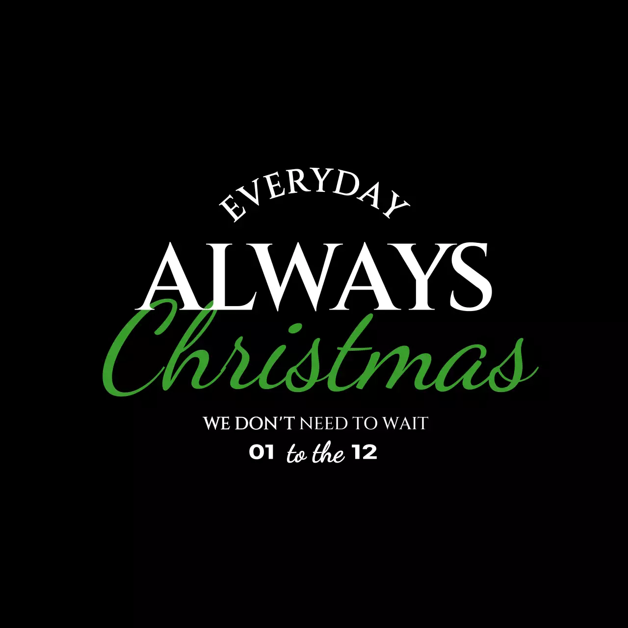 黒 モダン クリスマス ポスター ロゴ