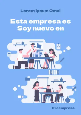 Azul claro minimalista empresa guía de inducción onboarding libro cubierta