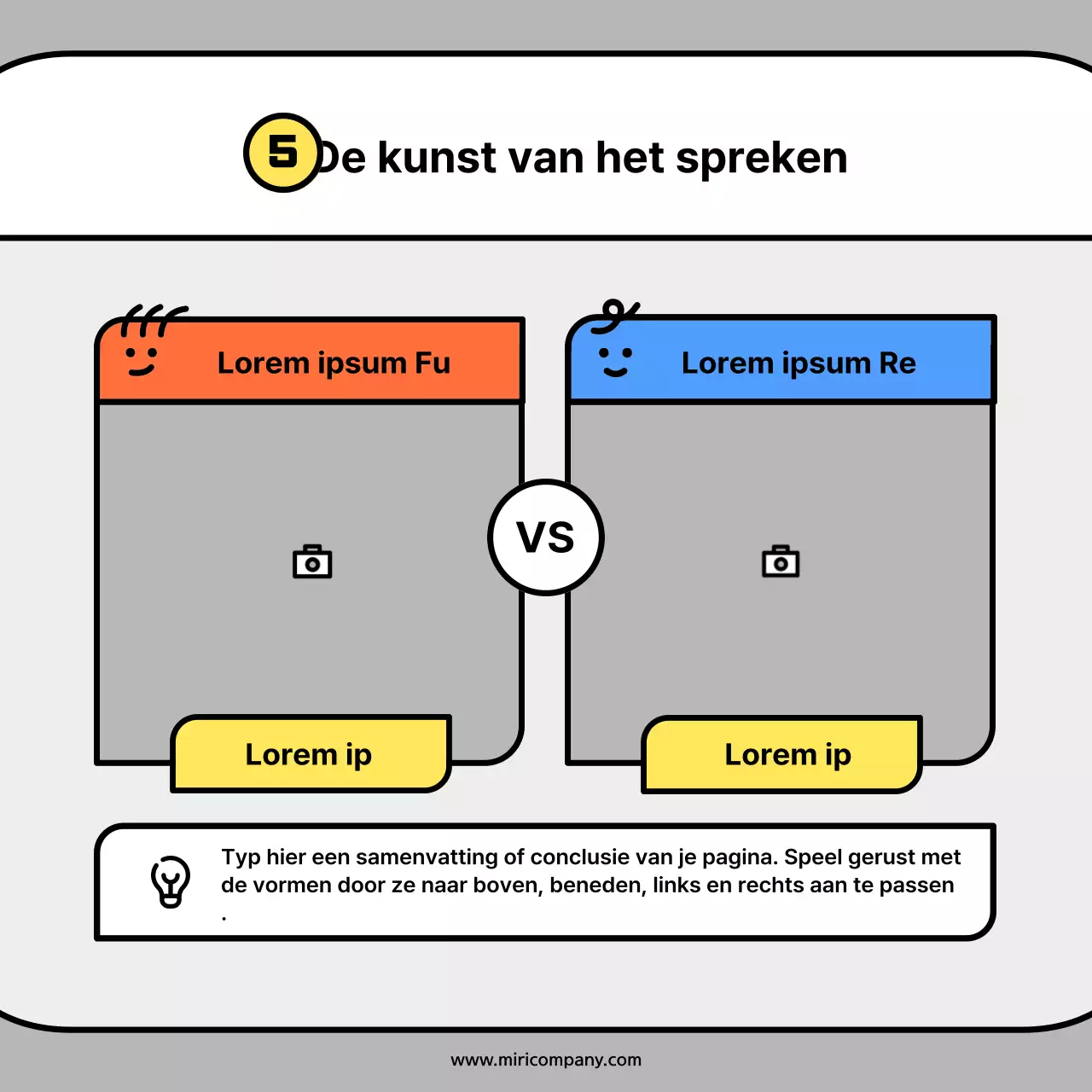 Schattige karaktervormpjes in oranje en blauwe conceptkaartenNews Kit