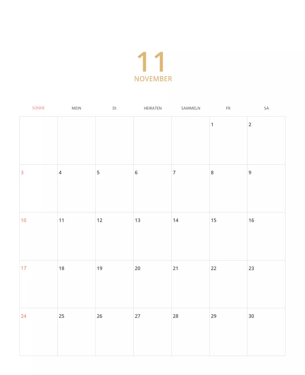 Mehrfarbiger Bildkalender