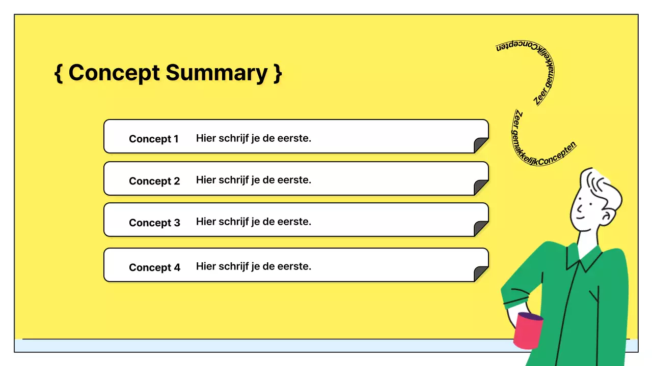 Conceptvoorstellen geïllustreerd door schattige Elo pastelkarakters