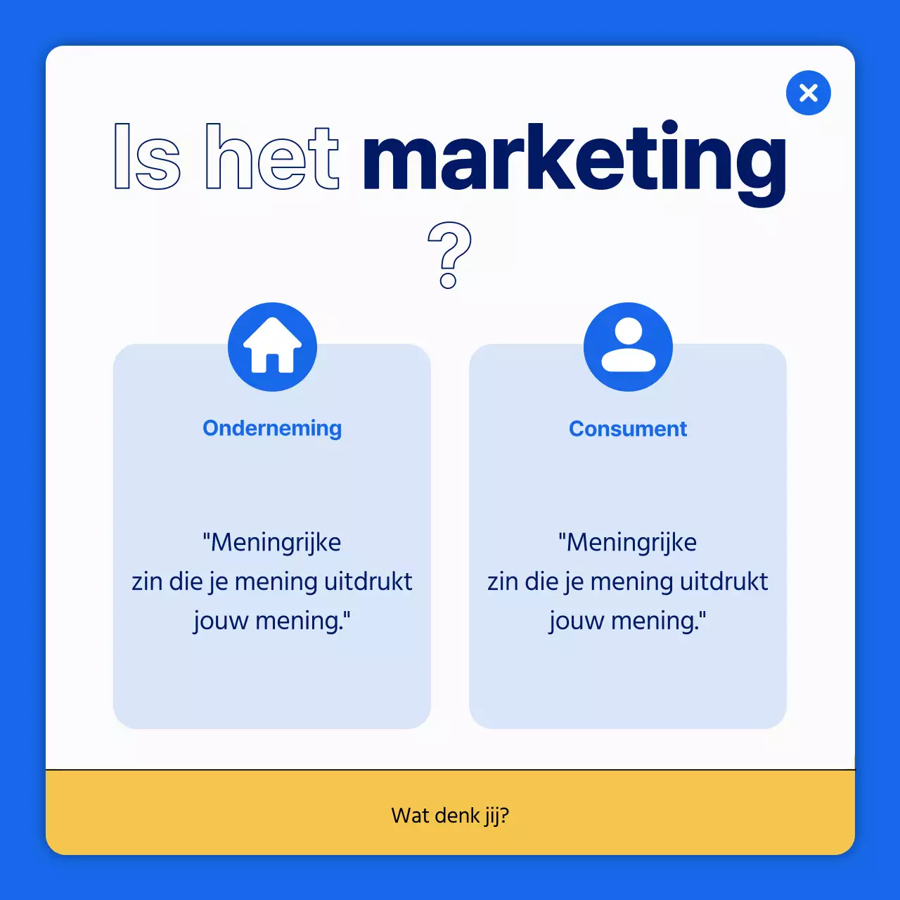 De informatie uitleggen voor een eenvoudig donker patroon van blauw en geel