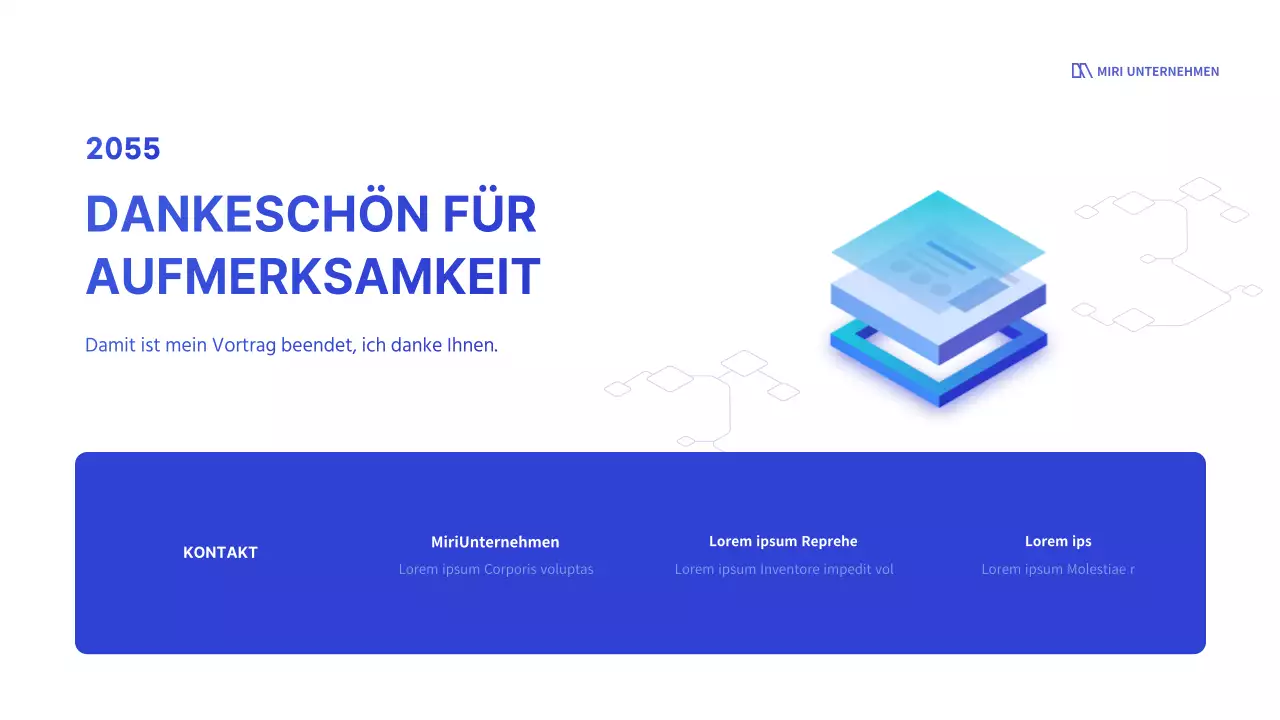 Weiß und Blau für einen klaren Business-Look