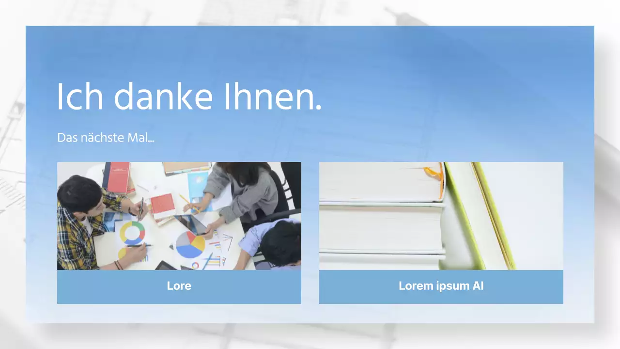 Kursorientierung anhand eines Fotos mit einem hellblauen und weißen Farbverlauf