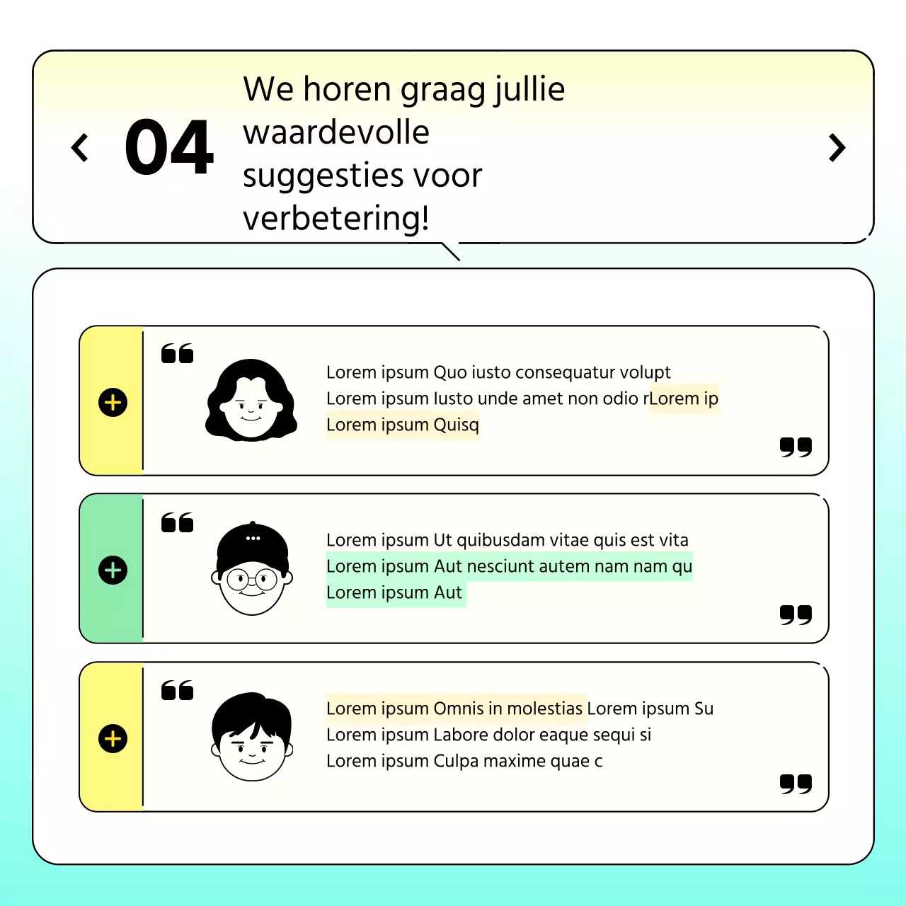Kleurverloop geel en lichtblauw voor schone onderzoeksresultaten