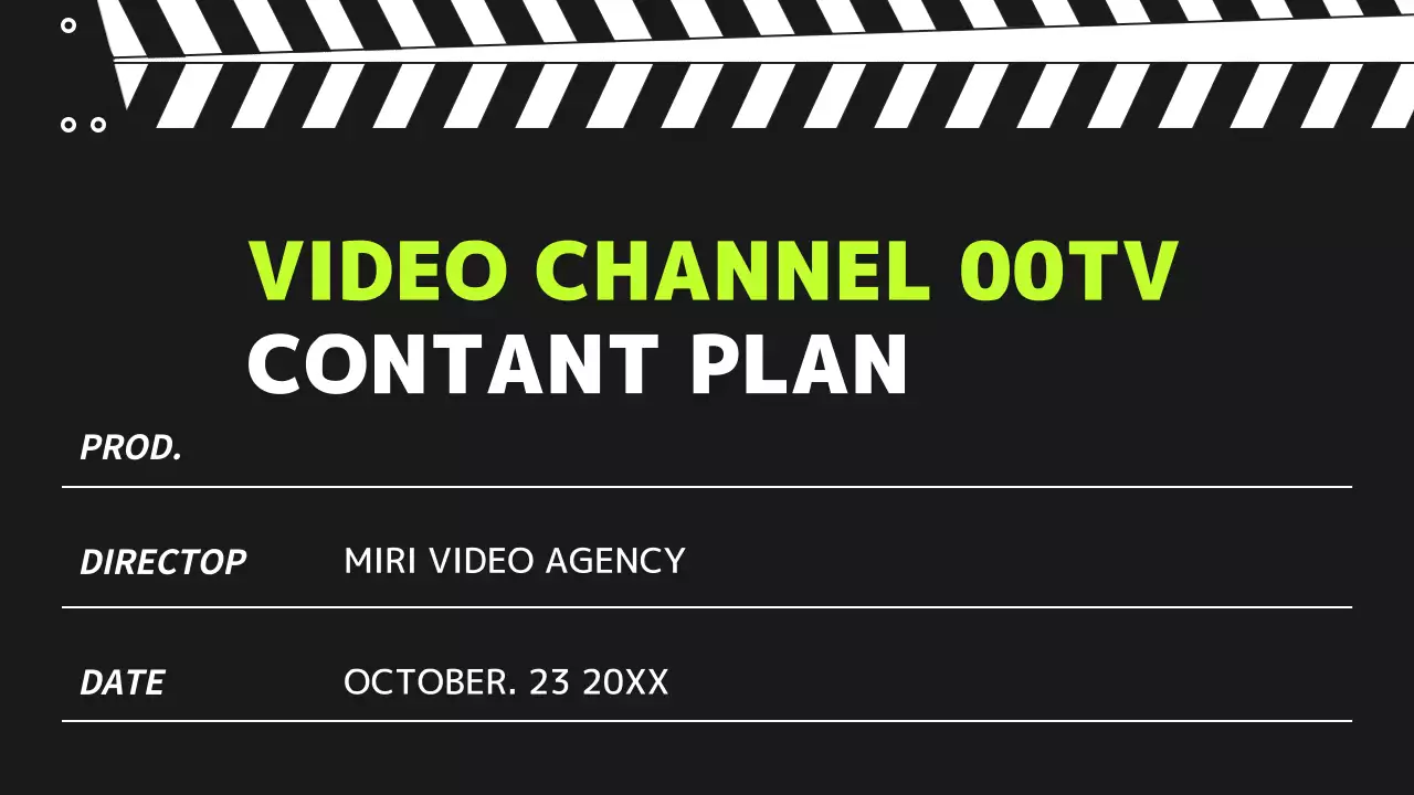 Black Modern Video Plan Document Presentation