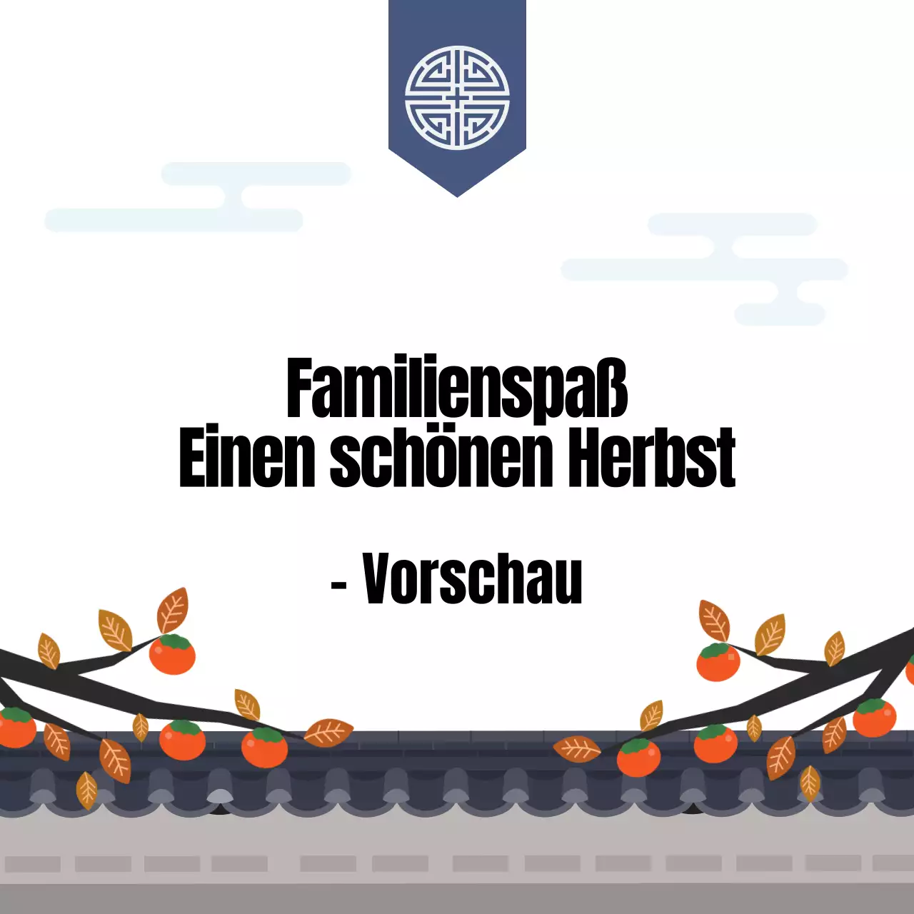 Mitternachtsgrüße mit blau gefärbten traditionellen Fahnen und Kakibäumen