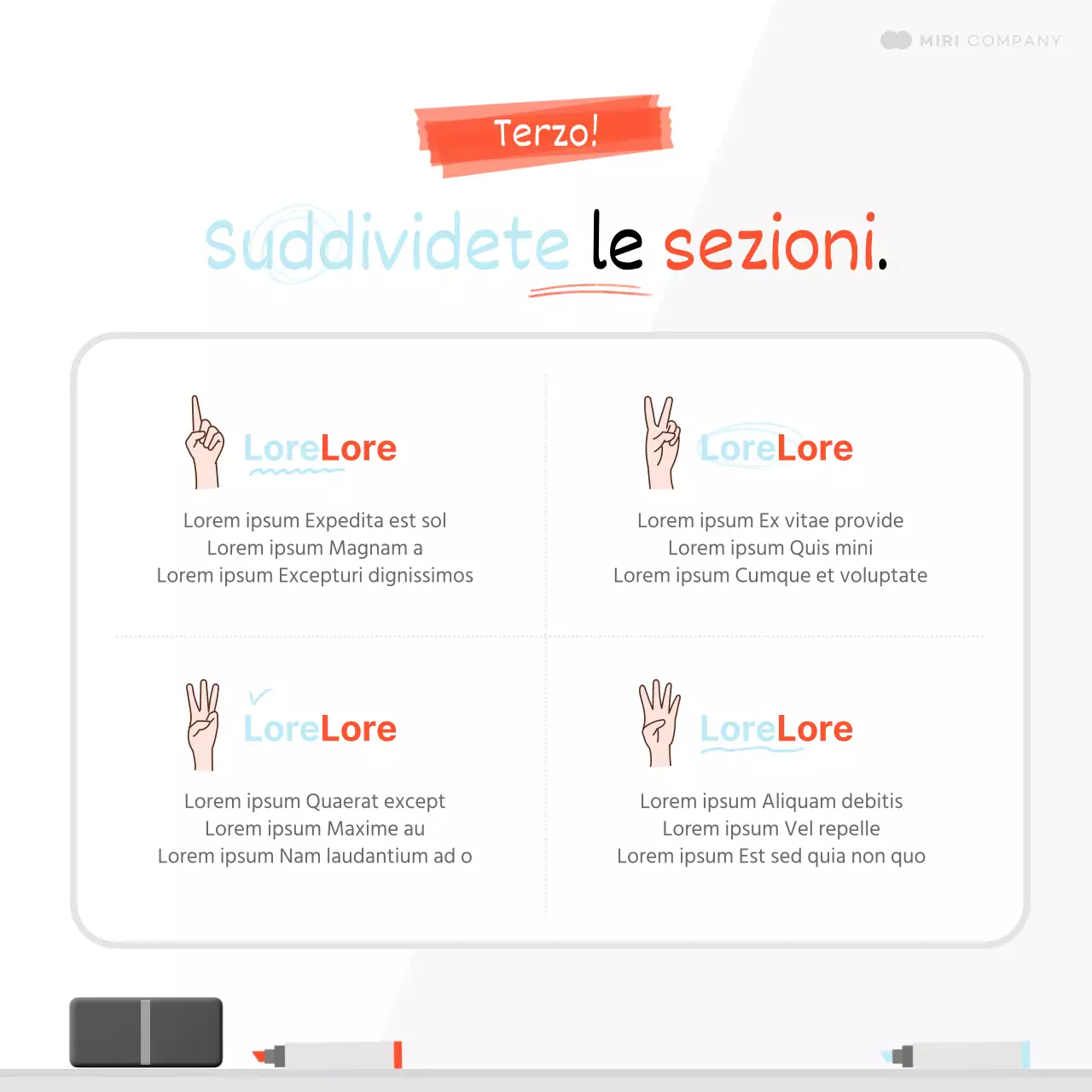 Spiegare come fare un bel riassunto in azzurro e bianco