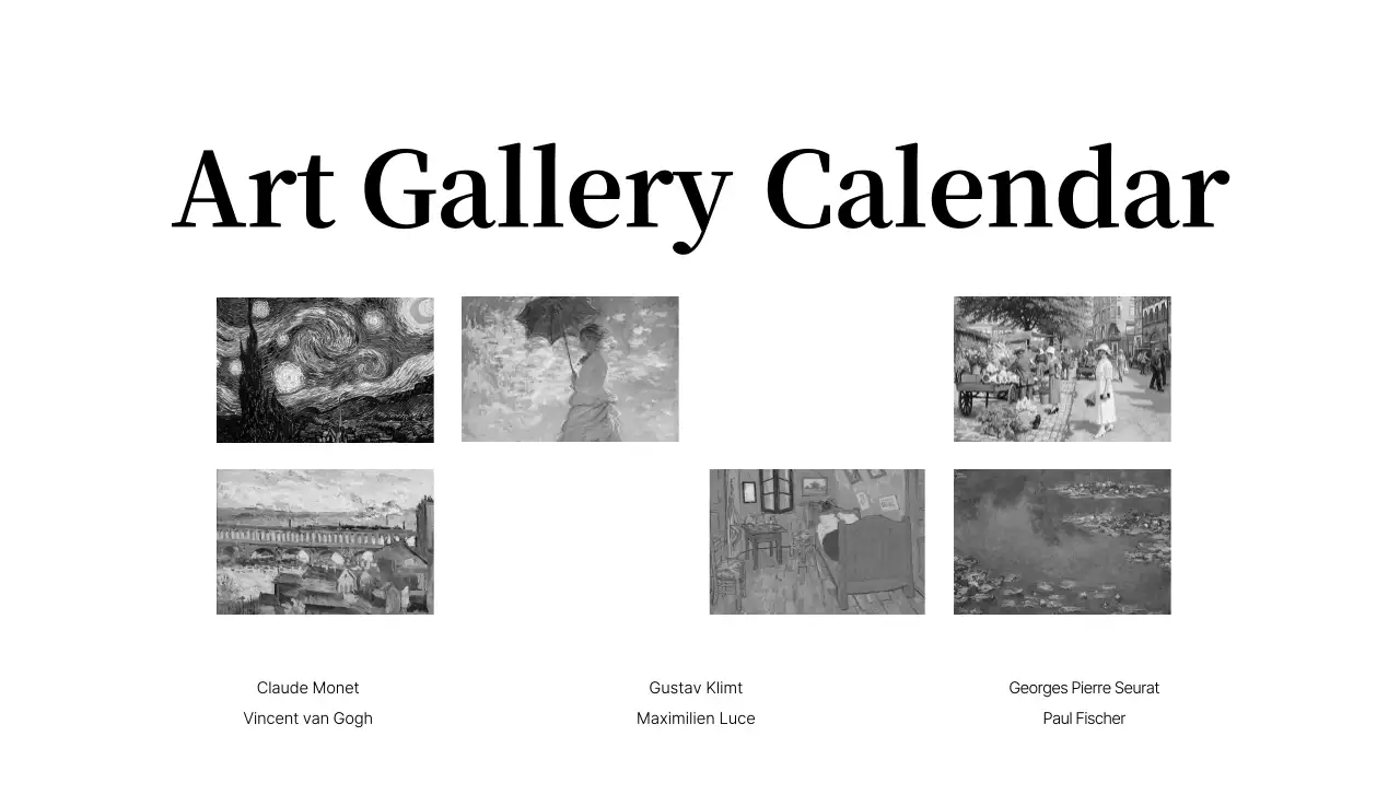 黒とグレーのシンプルでクラシックな名画。