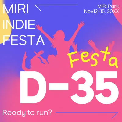 Pink Trendy Festival Announcement Social Media Post