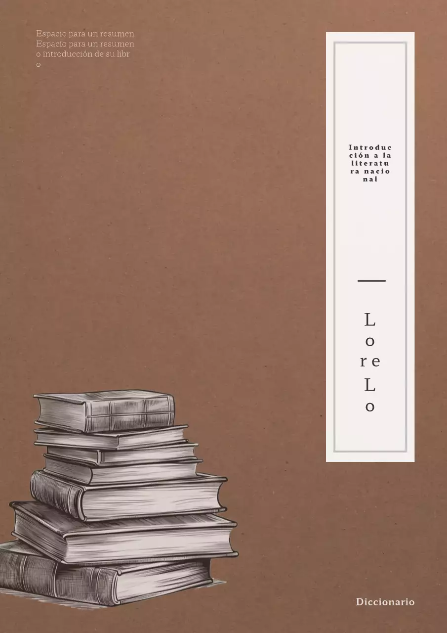 Portada sencilla de color marrón para un libro de texto de introducción a la historia nacional