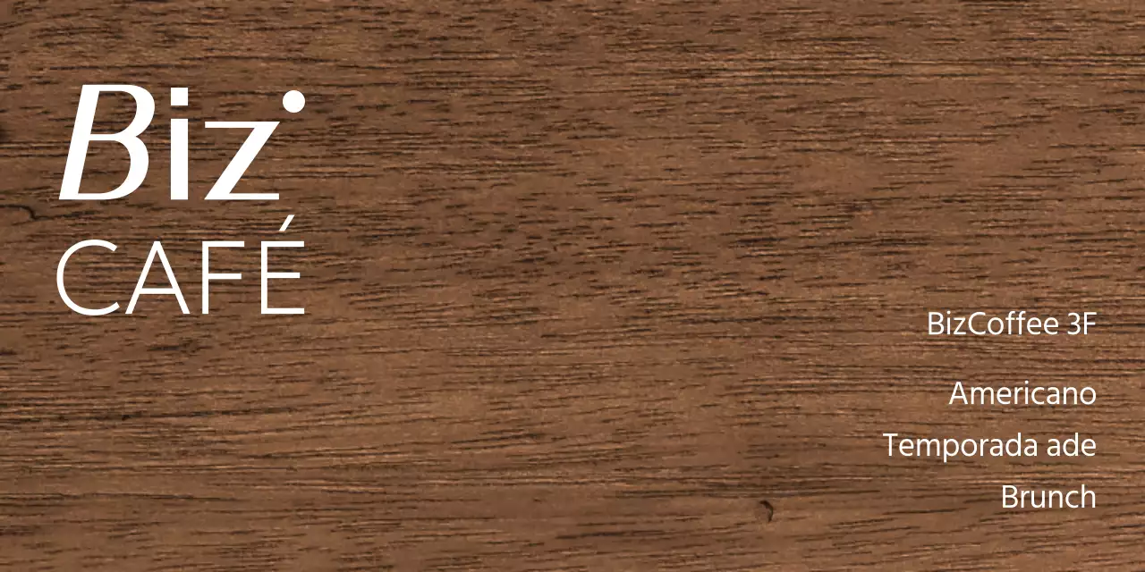 Una sencilla placa de madera para café con texto relacionado con el café y formas ilustradas