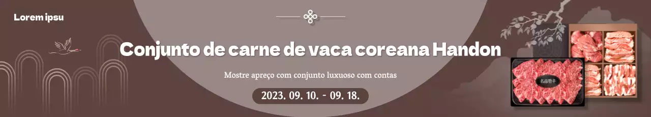 Guia de pré-reserva do conjunto de carne de vaca coreana Chuseok