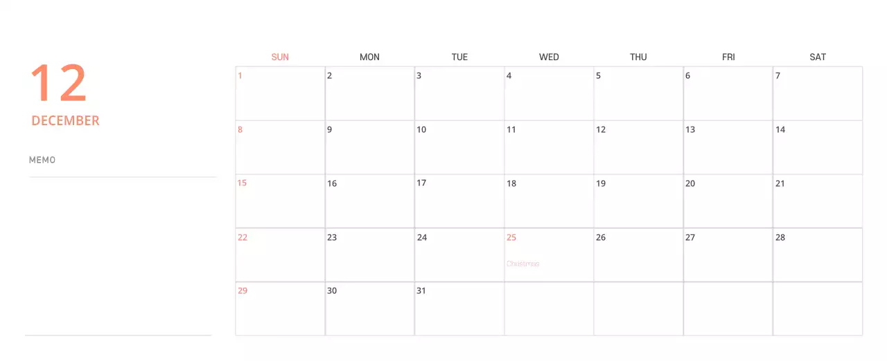 Cute illustration green family themed desk calendar