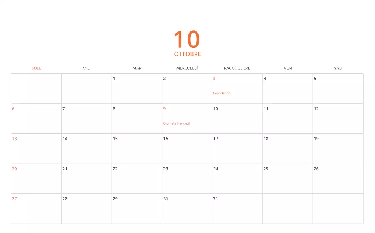 Simpatico calendario da tavolo illustrato verde a tema famiglia