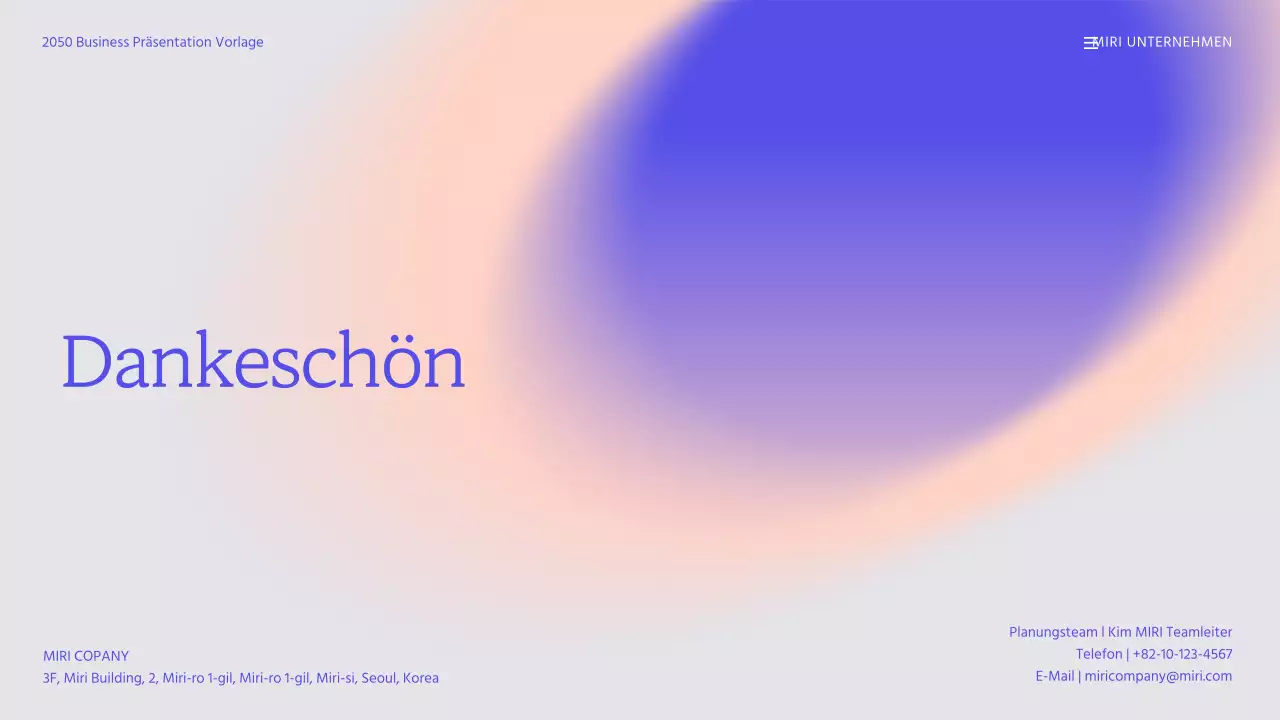 Business-Präsentationsvorlage mit violettem Farbverlauf