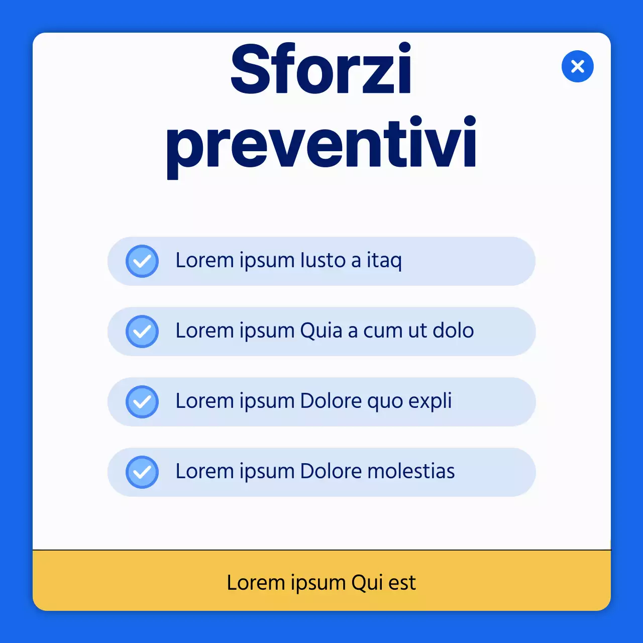 Spiegazione delle informazioni per un semplice disegno scuro di blu e giallo