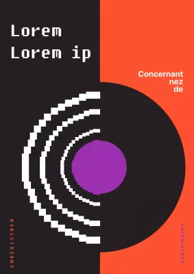 Un événement musical avec des disques rétro et des touches de couleur