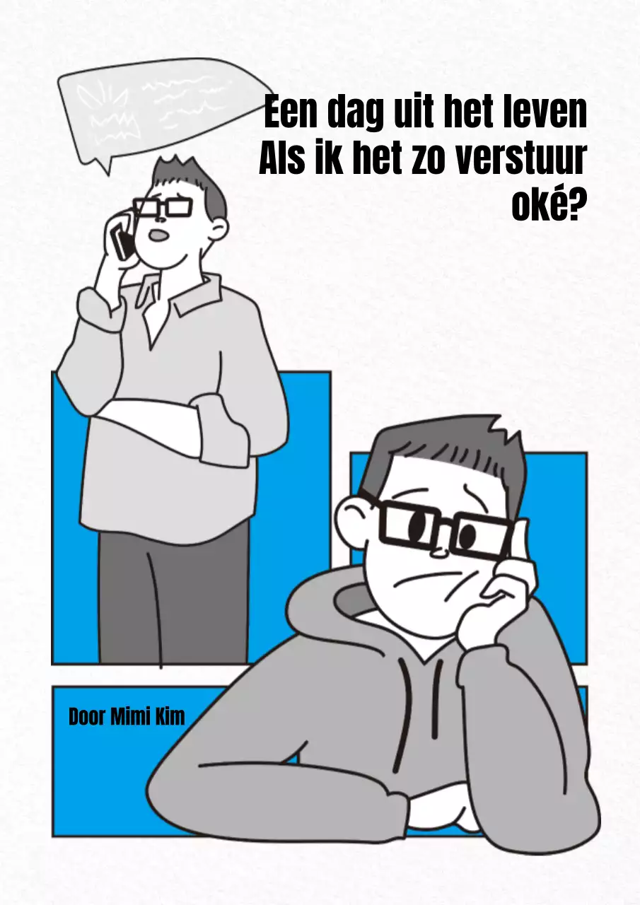 Eenvoudige essayomslag in blauw