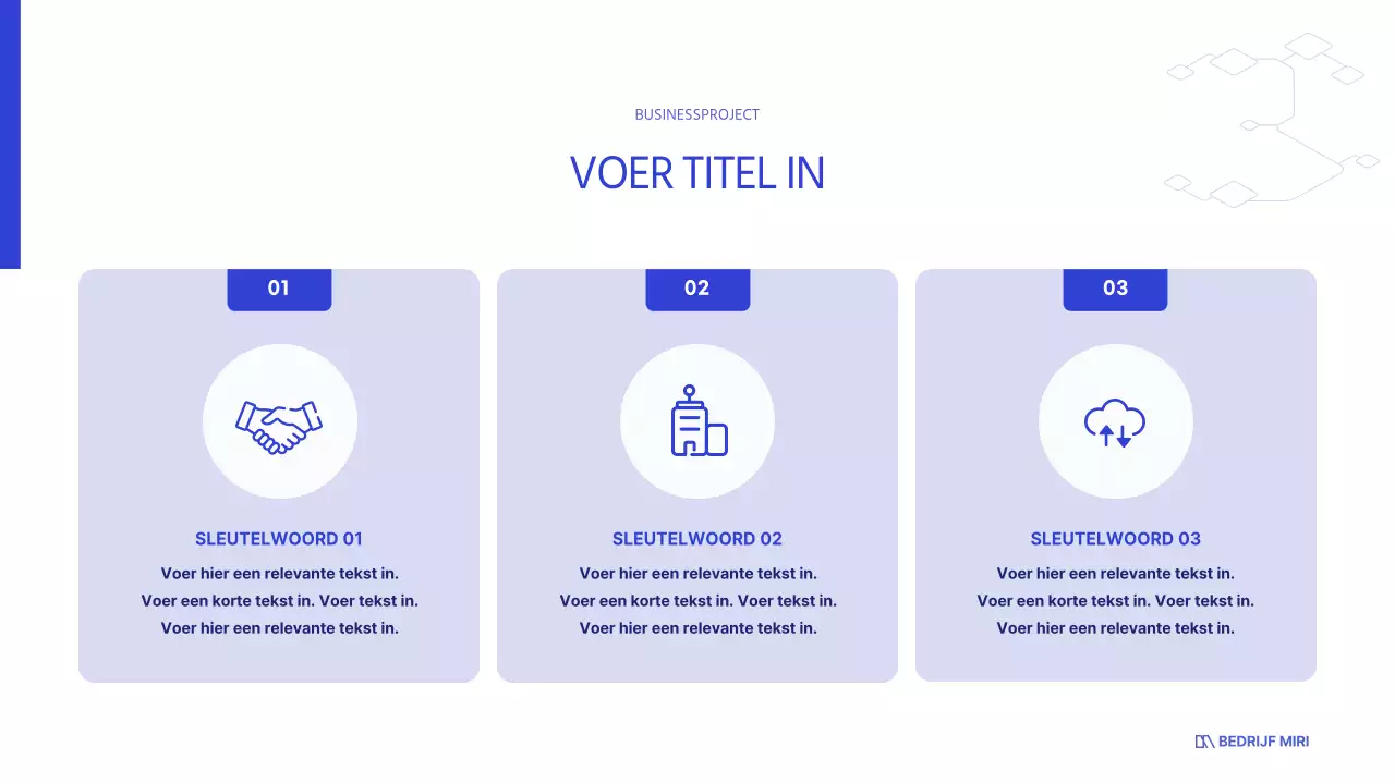 Wit en blauw voor een strakke zakelijke look