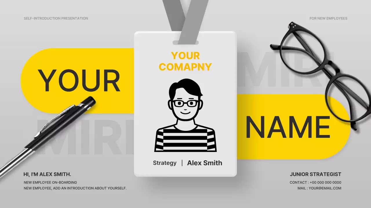 옐로우 프로페셔널 직원 가이드 프레젠테이션