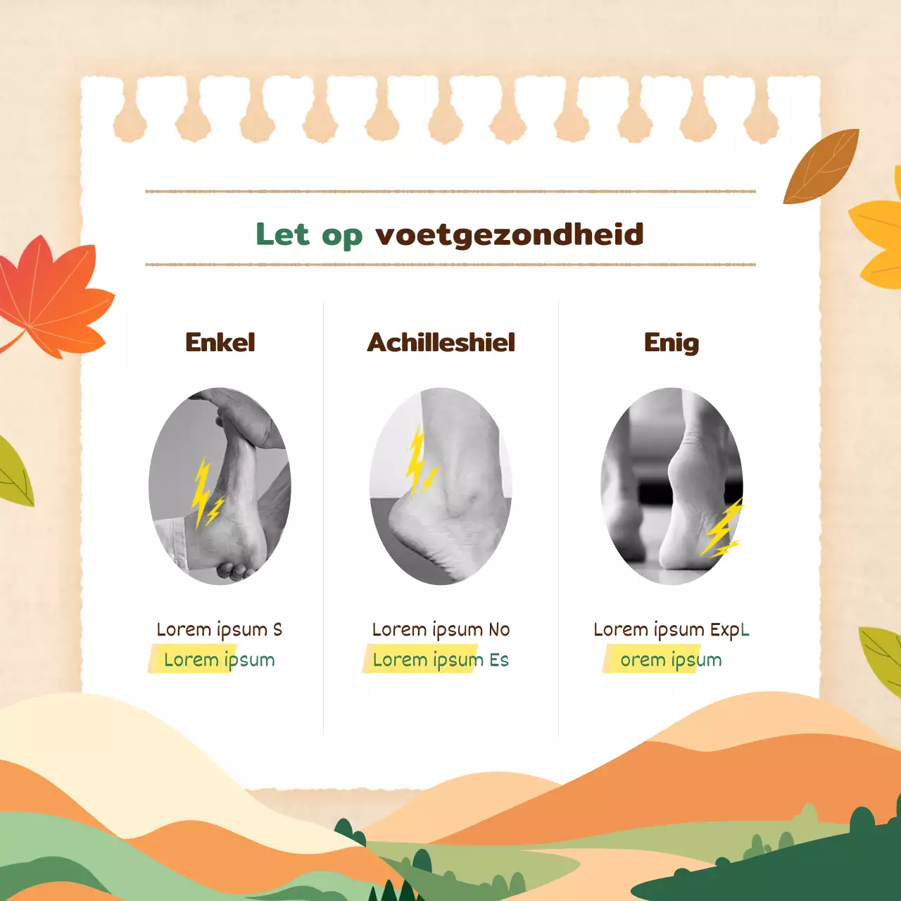 Bevorder moderne, basic herfst wandelvoorzorgen in oranje en beige