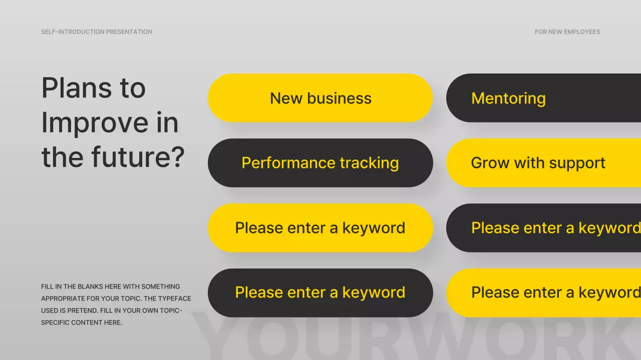 옐로우 프로페셔널 직원 가이드 프레젠테이션