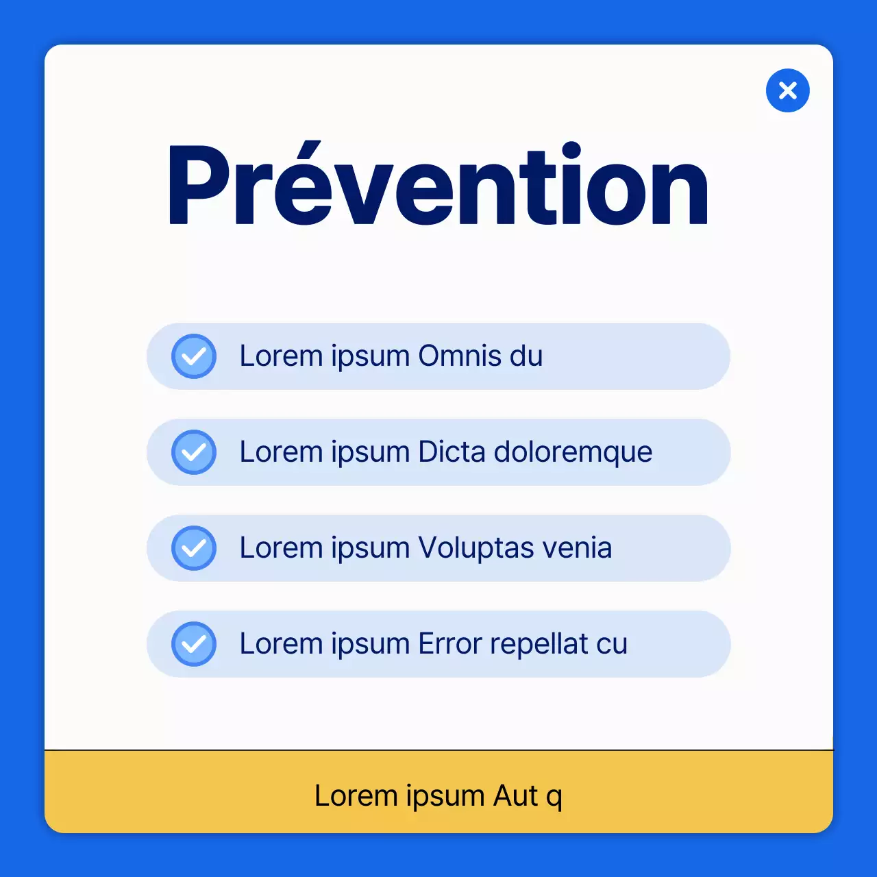 Explication de l'information pour un simple motif foncé de bleu et de jaune